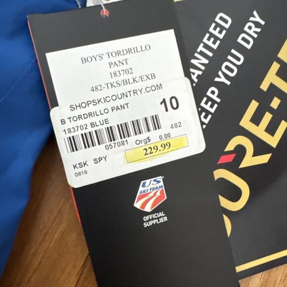 Spyder Boy's Tordrillo Goretex Snow Pants Size 10 - Picture 3 of 7